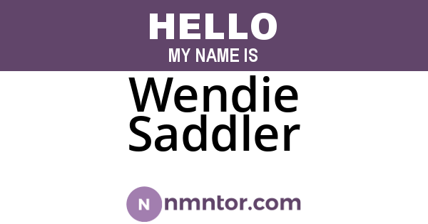Wendie Saddler
