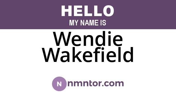 Wendie Wakefield