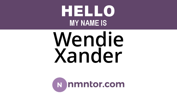 Wendie Xander