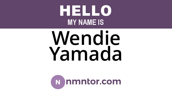Wendie Yamada