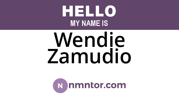 Wendie Zamudio