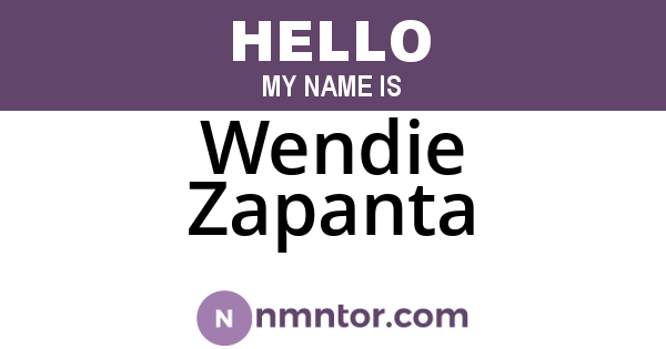 Wendie Zapanta