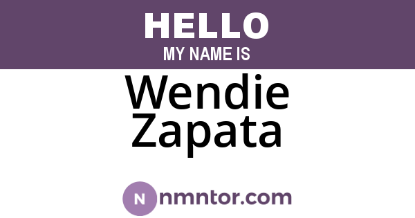 Wendie Zapata