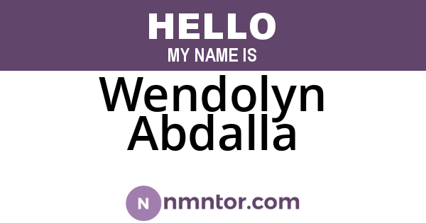 Wendolyn Abdalla