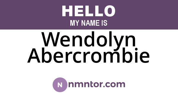 Wendolyn Abercrombie