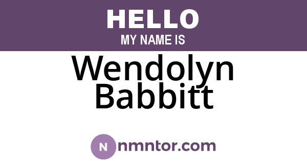 Wendolyn Babbitt
