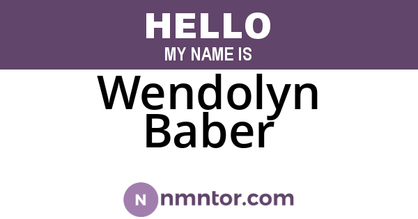 Wendolyn Baber