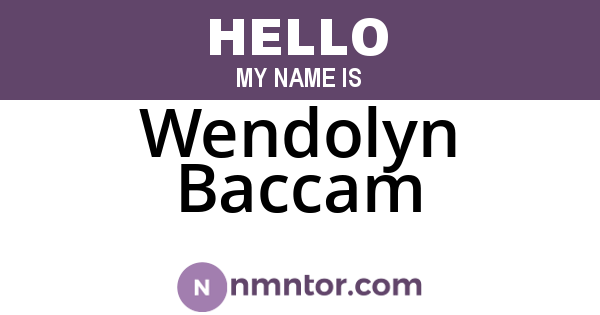 Wendolyn Baccam