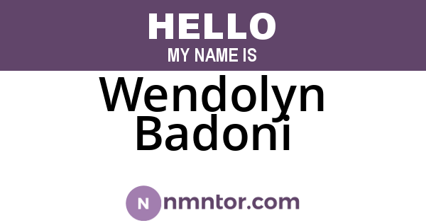 Wendolyn Badoni