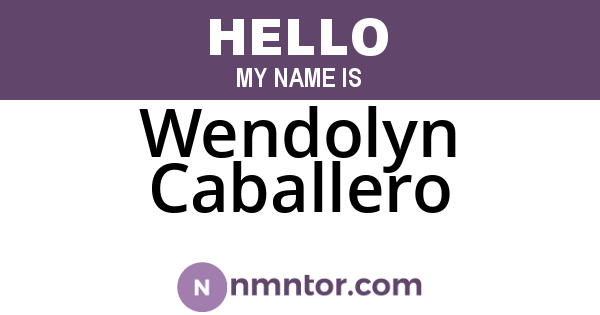 Wendolyn Caballero