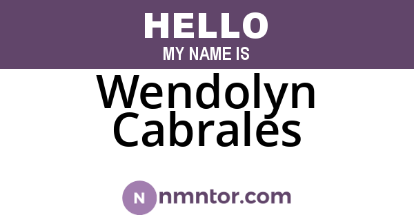 Wendolyn Cabrales