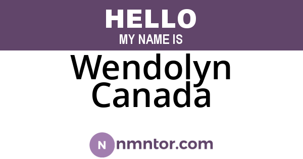 Wendolyn Canada