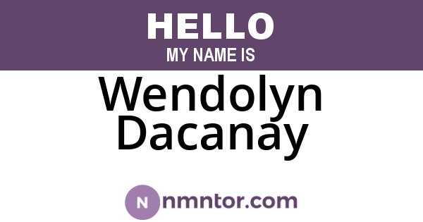 Wendolyn Dacanay