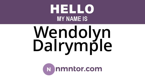 Wendolyn Dalrymple