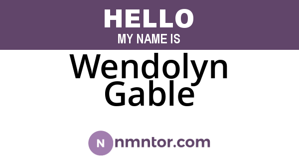 Wendolyn Gable