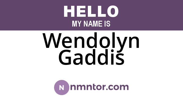 Wendolyn Gaddis
