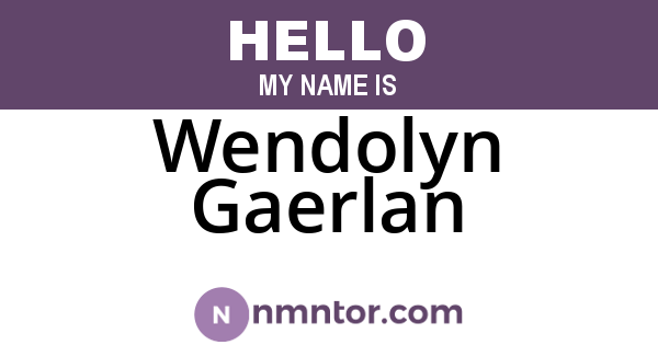 Wendolyn Gaerlan