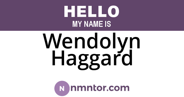 Wendolyn Haggard