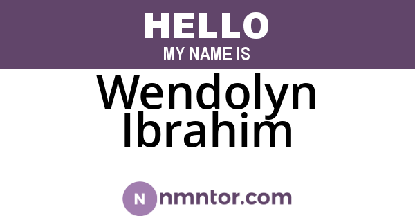 Wendolyn Ibrahim