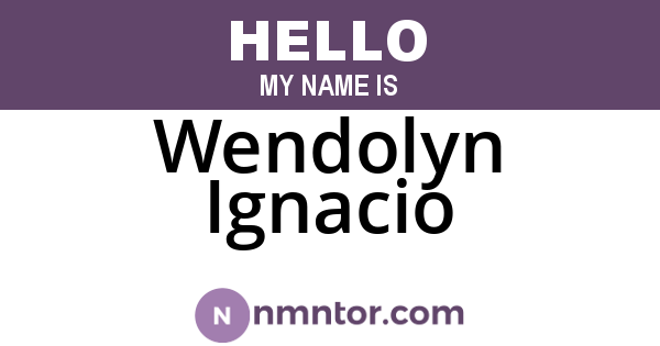 Wendolyn Ignacio