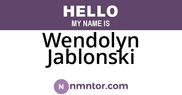 Wendolyn Jablonski
