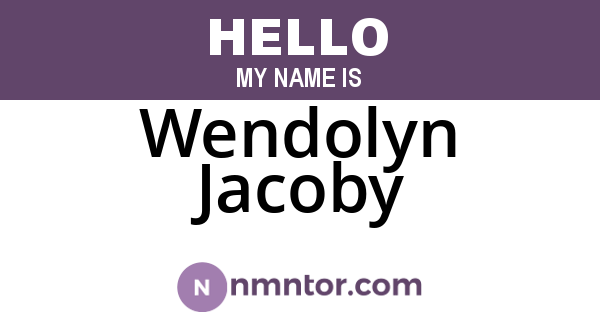 Wendolyn Jacoby