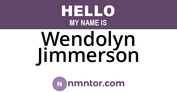 Wendolyn Jimmerson