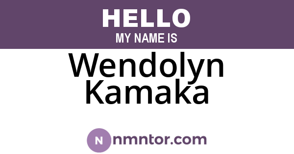 Wendolyn Kamaka