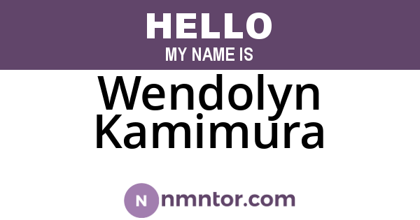 Wendolyn Kamimura