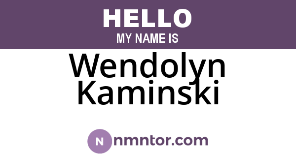 Wendolyn Kaminski