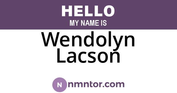Wendolyn Lacson