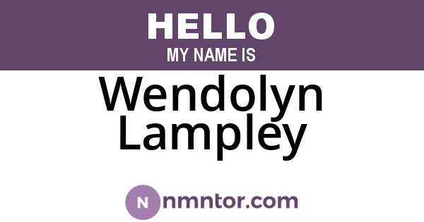 Wendolyn Lampley