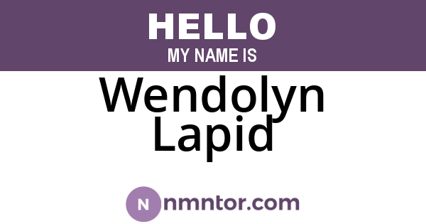 Wendolyn Lapid