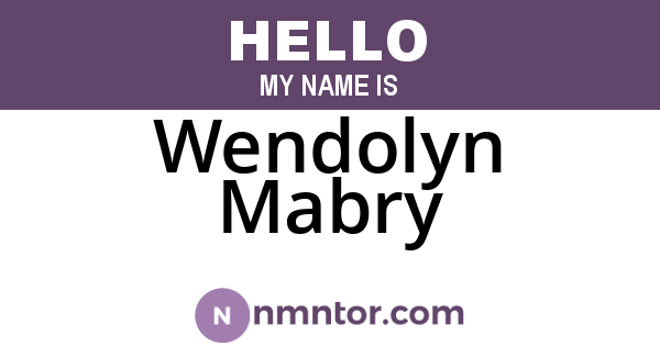 Wendolyn Mabry