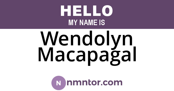 Wendolyn Macapagal