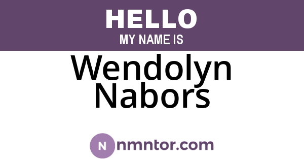 Wendolyn Nabors