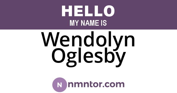 Wendolyn Oglesby