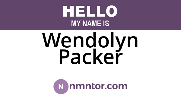 Wendolyn Packer