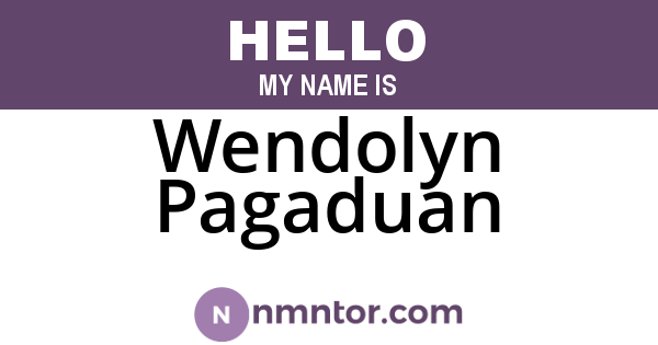 Wendolyn Pagaduan