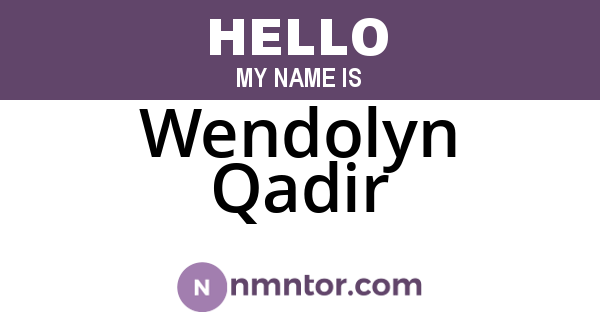 Wendolyn Qadir
