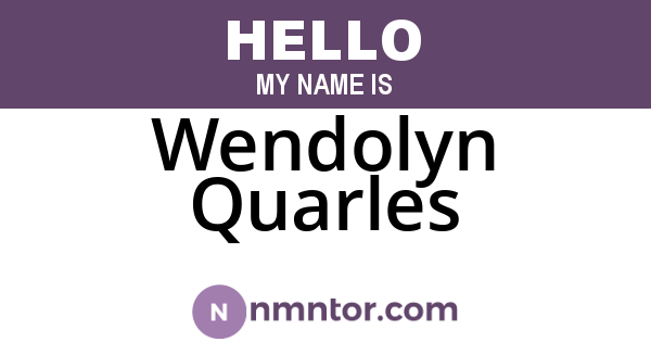 Wendolyn Quarles