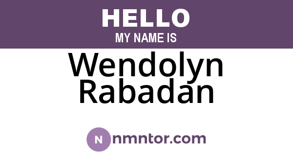 Wendolyn Rabadan