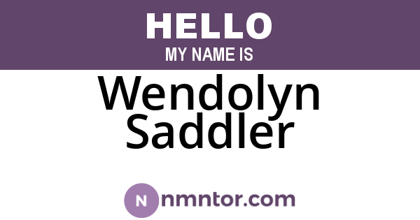 Wendolyn Saddler