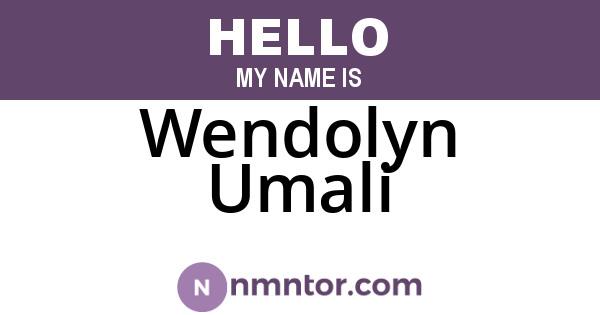 Wendolyn Umali