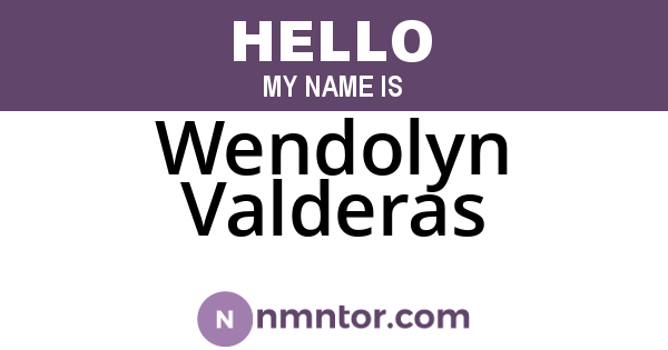 Wendolyn Valderas