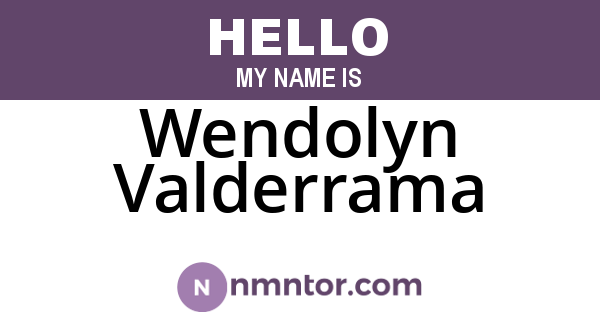Wendolyn Valderrama