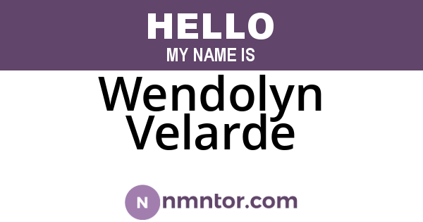 Wendolyn Velarde