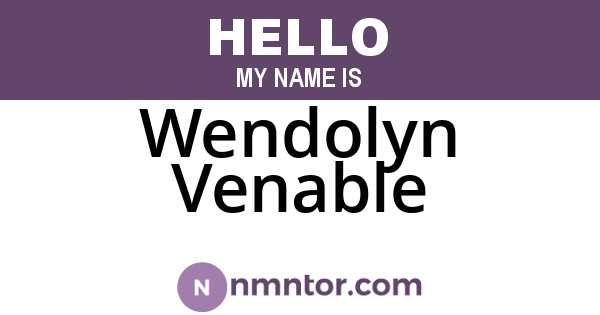 Wendolyn Venable