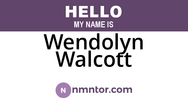 Wendolyn Walcott