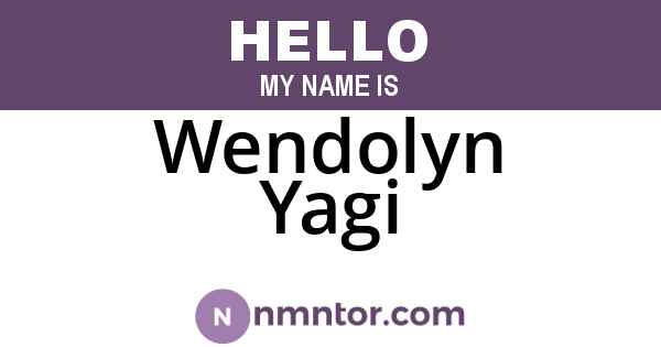 Wendolyn Yagi